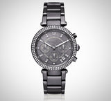Buy Shop Michael Kors Parker Chronograph Grey Dial Grey Steel Strap Watch For Women - MK6265 USA Online