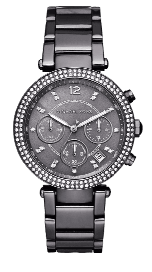 Buy Shop Michael Kors Parker Chronograph Grey Dial Grey Steel Strap Watch For Women - MK6265 USA Online