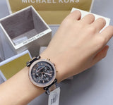 Buy Shop Michael Kors Parker Chronograph Grey Dial Two Tone Steel Strap Watch For Women - MK6440 USA Online