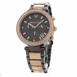 Buy Shop Michael Kors Parker Chronograph Grey Dial Two Tone Steel Strap Watch For Women - MK6440 USA Online