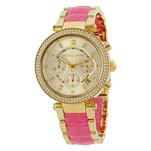 Buy Shop Michael Kors Parker Gold Dial Two Tone Steel Strap Watch for Women - MK6363 USA Online