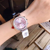 Buy Shop Michael Kors Parker Chronograph Pink Dial Silver Steel Strap Watch For Women - MK6105 USA Online