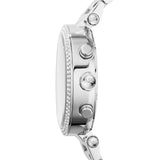 Buy Shop Michael Kors Parker Chronograph Pink Dial Silver Steel Strap Watch For Women - MK6105 USA Online