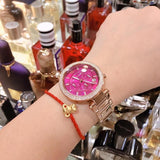 Buy Shop Michael Kors Parker Chronograph Purple Dial Rose Gold Steel Strap Watch For Women - MK6417 USA Online