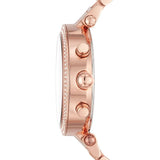 Buy Shop Michael Kors Parker Chronograph Purple Dial Rose Gold Steel Strap Watch For Women - MK6417 USA Online