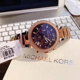 Buy Shop Michael Kors Parker Chronograph Purple Dial Two Tone Steel Strap Watch For Women - MK6108 USA Online