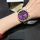 Buy Shop Michael Kors Parker Chronograph Purple Dial Two Tone Steel Strap Watch For Women - MK6108 USA Online