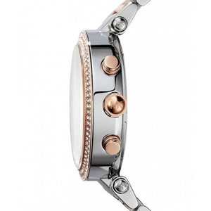 Buy Shop Michael Kors Parker Chronograph Purple Dial Two Tone Steel Strap Watch For Women - MK6108 USA Online