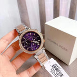 Buy Shop Michael Kors Parker Chronograph Purple Dial Two Tone Steel Strap Watch For Women - MK6108 USA Online