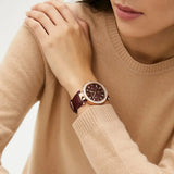 Buy Shop Michael Kors Parker Chronograph Red Dial Red Leather Strap Watch For Women - MK6986 USA Online