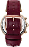 Buy Shop Michael Kors Parker Chronograph Red Dial Red Leather Strap Watch For Women - MK6986 USA Online