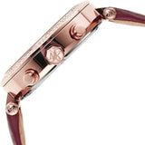 Buy Shop Michael Kors Parker Chronograph Red Dial Red Leather Strap Watch For Women - MK6986 USA Online