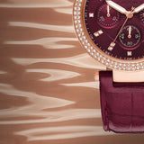 Buy Shop Michael Kors Parker Chronograph Red Dial Red Leather Strap Watch For Women - MK6986 USA Online