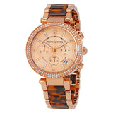 Buy Shop Michael Kors Parker Rose Gold Dial Two Tone Steel Strap Watch for Women - MK5538 USA Online