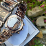 Buy Shop Michael Kors Parker Chronograph Rose Gold Dial Two Tone Steel Strap Watch For Women - MK6832 USA Online