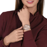 Buy Shop Michael Kors Parker Chronograph Rose Gold Dial Two Tone Steel Strap Watch For Women - MK6832 USA Online