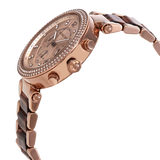 Buy Shop Michael Kors Parker Chronograph Rose Gold Dial Two Tone Steel Strap Watch For Women - MK6832 USA Online