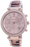 Buy Shop Michael Kors Parker Chronograph Rose Gold Dial Two Tone Steel Strap Watch For Women - MK6832 USA Online