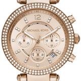 Buy Shop Michael Kors Parker Chronograph Rose Gold Dial Two Tone Steel Strap Watch For Women - MK6832 USA Online