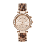 Buy Shop Michael Kors Parker Chronograph Rose Gold Dial Two Tone Steel Strap Watch For Women - MK6832 USA Online