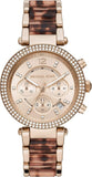 Buy Shop Michael Kors Parker Chronograph Rose Gold Dial Two Tone Steel Strap Watch For Women - MK6832 USA Online