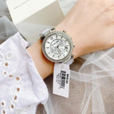 Buy Shop Michael Kors Parker Chronograph Silver Dial Silver Steel Strap Watch For Women - MK6354 USA Online