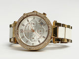 Buy Shop Michael Kors Parker Chronograph Silver Dial Two Tone Steel Strap Watch For Women - MK5687 USA Online