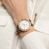 Buy Shop Michael Kors Parker Chronograph White Dial Brown Leather Strap Watch For Women - MK6917 USA Online