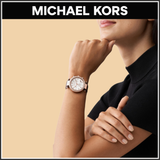 Buy Shop Michael Kors Parker Chronograph White Dial Brown Leather Strap Watch For Women - MK6917 USA Online