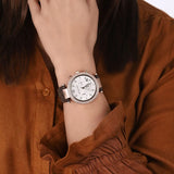 Buy Shop Michael Kors Parker Chronograph White Dial Brown Leather Strap Watch For Women - MK6917 USA Online