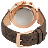 Buy Shop Michael Kors Parker Chronograph White Dial Brown Leather Strap Watch For Women - MK6917 USA Online