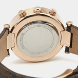 Buy Shop Michael Kors Parker Chronograph White Dial Brown Leather Strap Watch For Women - MK6917 USA Online