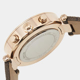 Buy Shop Michael Kors Parker Chronograph White Dial Brown Leather Strap Watch For Women - MK6917 USA Online