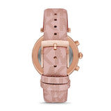 Buy Shop Michael Kors Parker Chronograph White Dial Pink Leather Strap Watch For Women - MK6935 USA Online