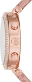 Buy Shop Michael Kors Parker Chronograph White Dial Pink Leather Strap Watch For Women - MK6935 USA Online