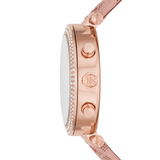 Buy Shop Michael Kors Parker Chronograph White Dial Pink Leather Strap Watch For Women - MK6935 USA Online