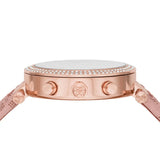 Buy Shop Michael Kors Parker Chronograph White Dial Pink Leather Strap Watch For Women - MK6935 USA Online