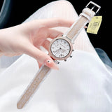 Buy Shop Michael Kors Parker Chronograph White Dial Two Tone Leather Strap Watch For Women - MK6950 USA Online