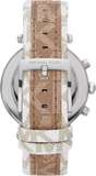 Buy Shop Michael Kors Parker Chronograph White Dial Two Tone Leather Strap Watch For Women - MK6950 USA Online
