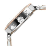 Buy Shop Michael Kors Parker Chronograph White Dial Two Tone Leather Strap Watch For Women - MK6950 USA Online