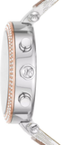 Buy Shop Michael Kors Parker Chronograph White Dial Two Tone Leather Strap Watch For Women - MK6950 USA Online
