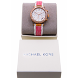 Buy Shop Michael Kors Parker Chronograph White Dial Two Tone Leather Strap Watch For Women - MK6951 USA Online