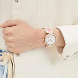 Buy Shop Michael Kors Parker Chronograph White Dial Two Tone Leather Strap Watch For Women - MK6951 USA Online