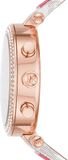 Buy Shop Michael Kors Parker Chronograph White Dial Two Tone Leather Strap Watch For Women - MK6951 USA Online