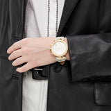 Buy Shop Michael Kors Parker Chronograph White Dial White Leather Strap Watch For Women - MK6916 USA Online