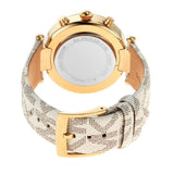 Buy Shop Michael Kors Parker Chronograph White Dial White Leather Strap Watch For Women - MK6916 USA Online