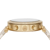 Buy Shop Michael Kors Parker Chronograph White Dial White Leather Strap Watch For Women - MK6916 USA Online