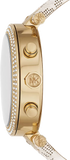 Buy Shop Michael Kors Parker Chronograph White Dial White Leather Strap Watch For Women - MK6916 USA Online