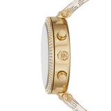 Buy Shop Michael Kors Parker Chronograph White Dial White Leather Strap Watch For Women - MK6916 USA Online