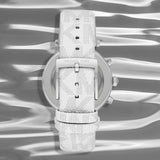 Buy Shop Michael Kors Parker Chronograph White Dial White Leather Strap Watch For Women - MK7226 USA Online